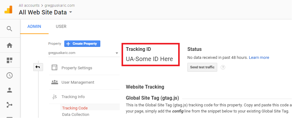 ua tracking id
